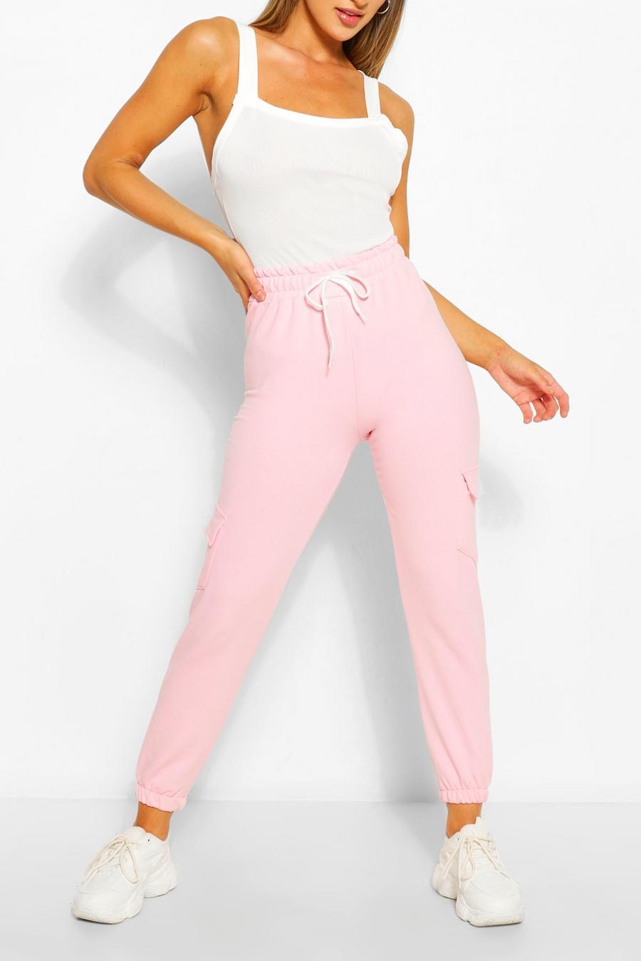 Pale pink Basic Cargo Joggers image number 1