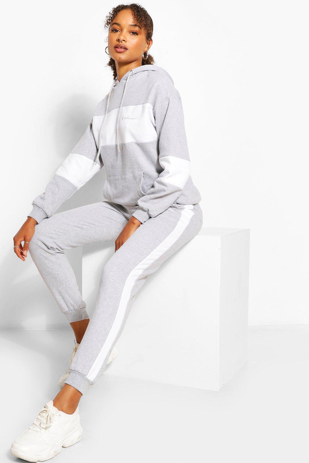 Colour block tracksuit womens sale