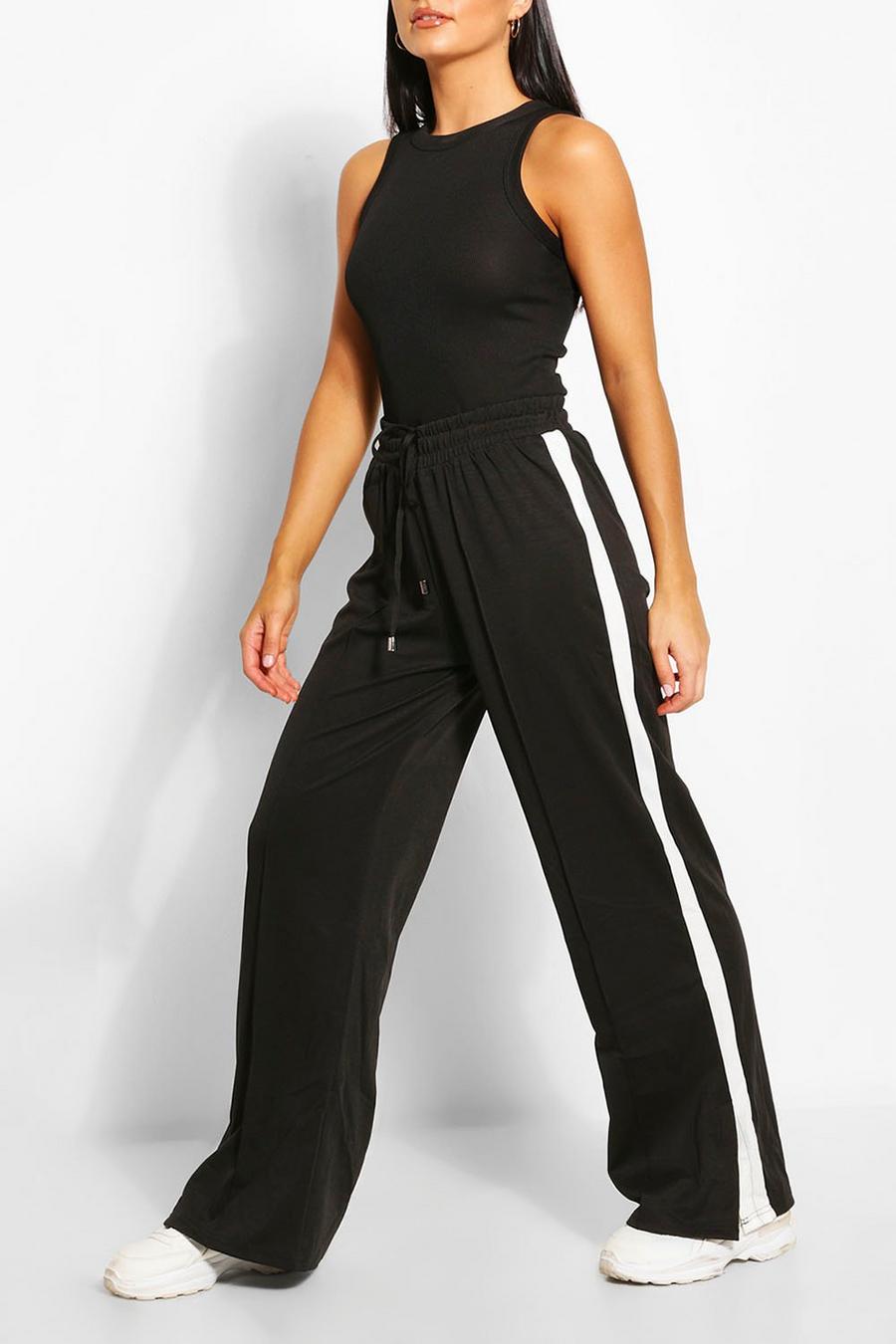 Contrast Panel Wide Leg Joggers image number 1
