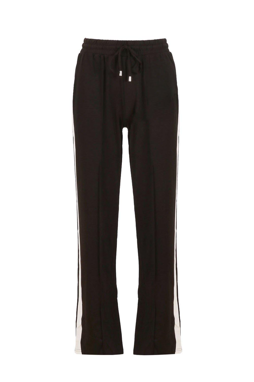 Contrast panel popper wide leg joggers hotsell