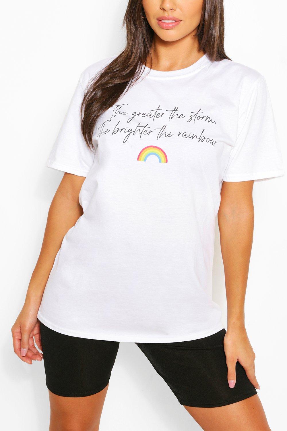 Regenboog t shirt discount dames