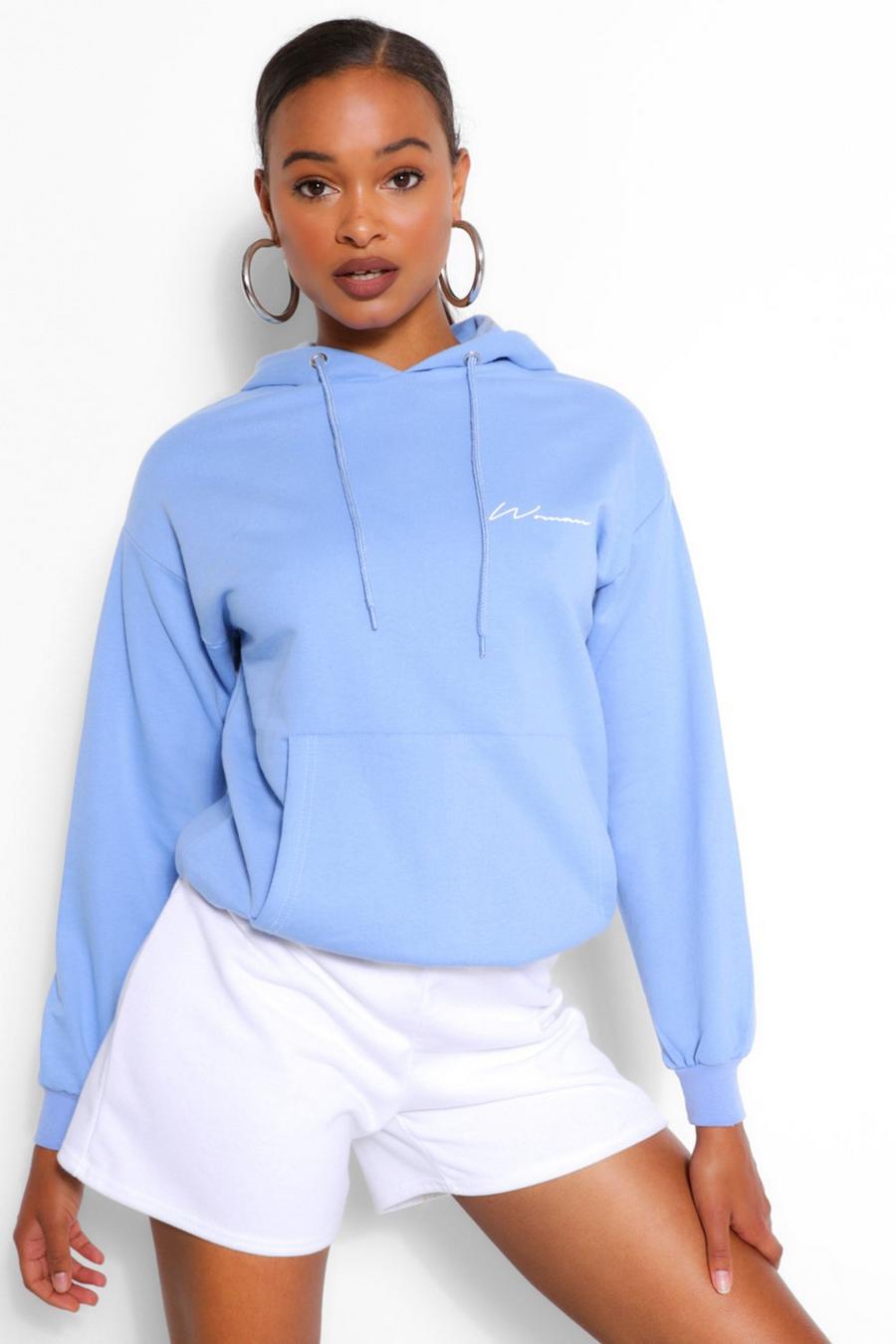 Blue Woman Signature Oversize hoodie image number 1