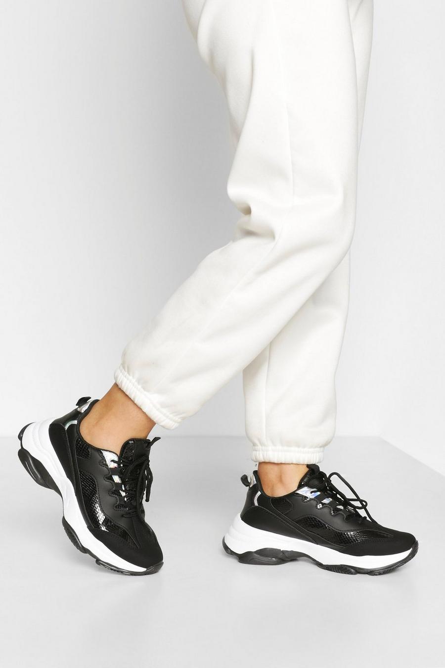 Contrast Sole Chunky Sneakers image number 1