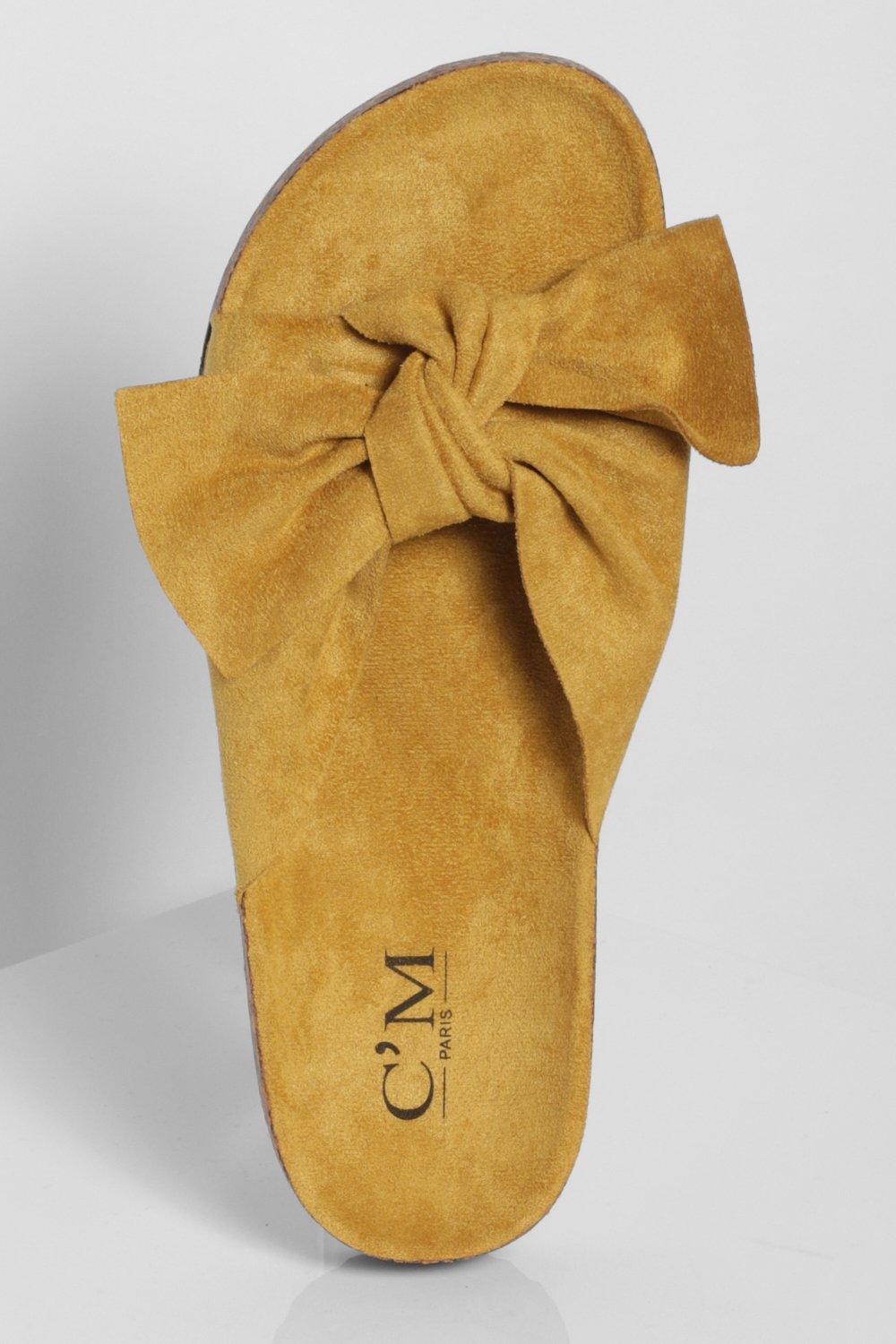 Bow Detail Footbed Slider