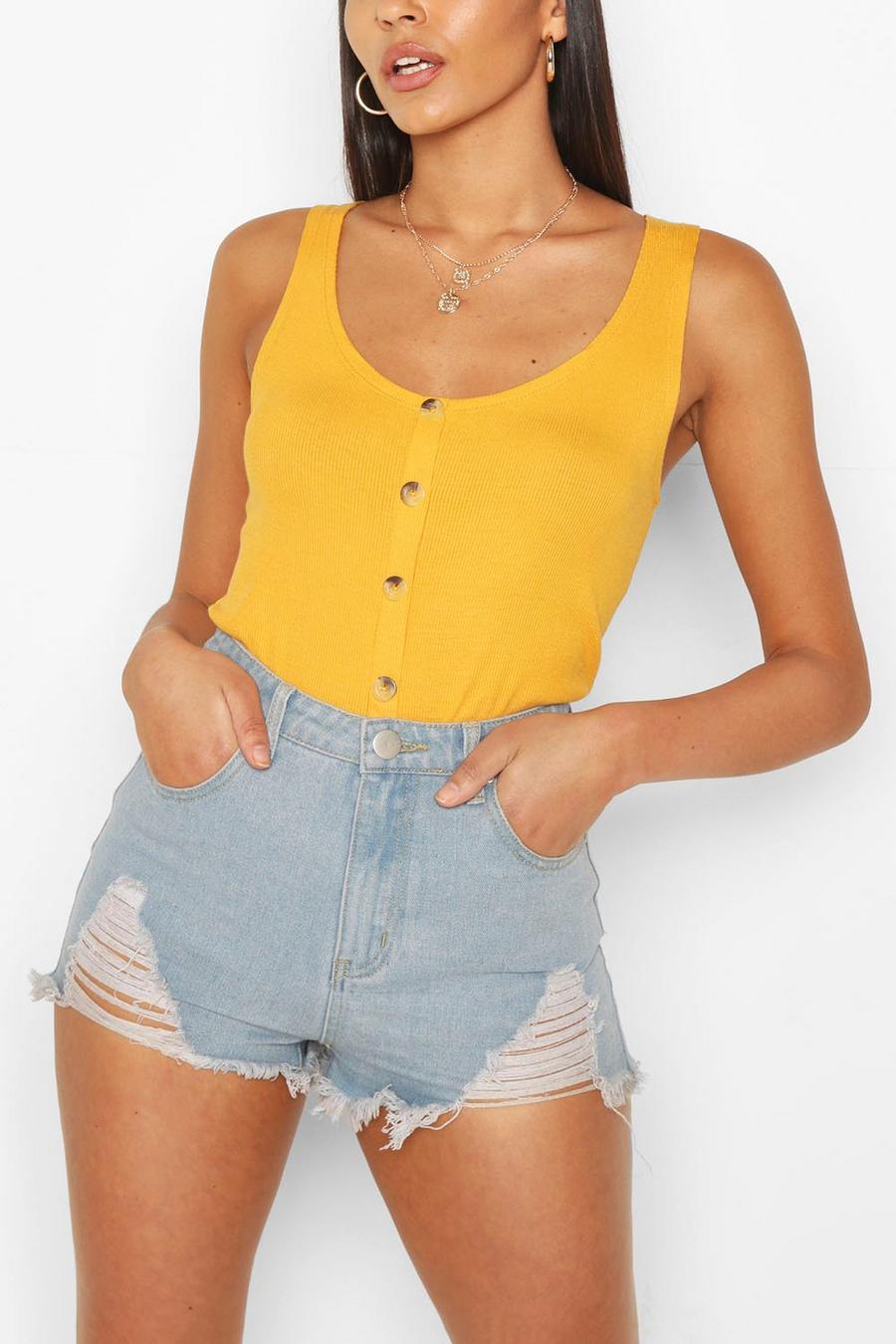 Yellow Button Front Cami Top image number 1