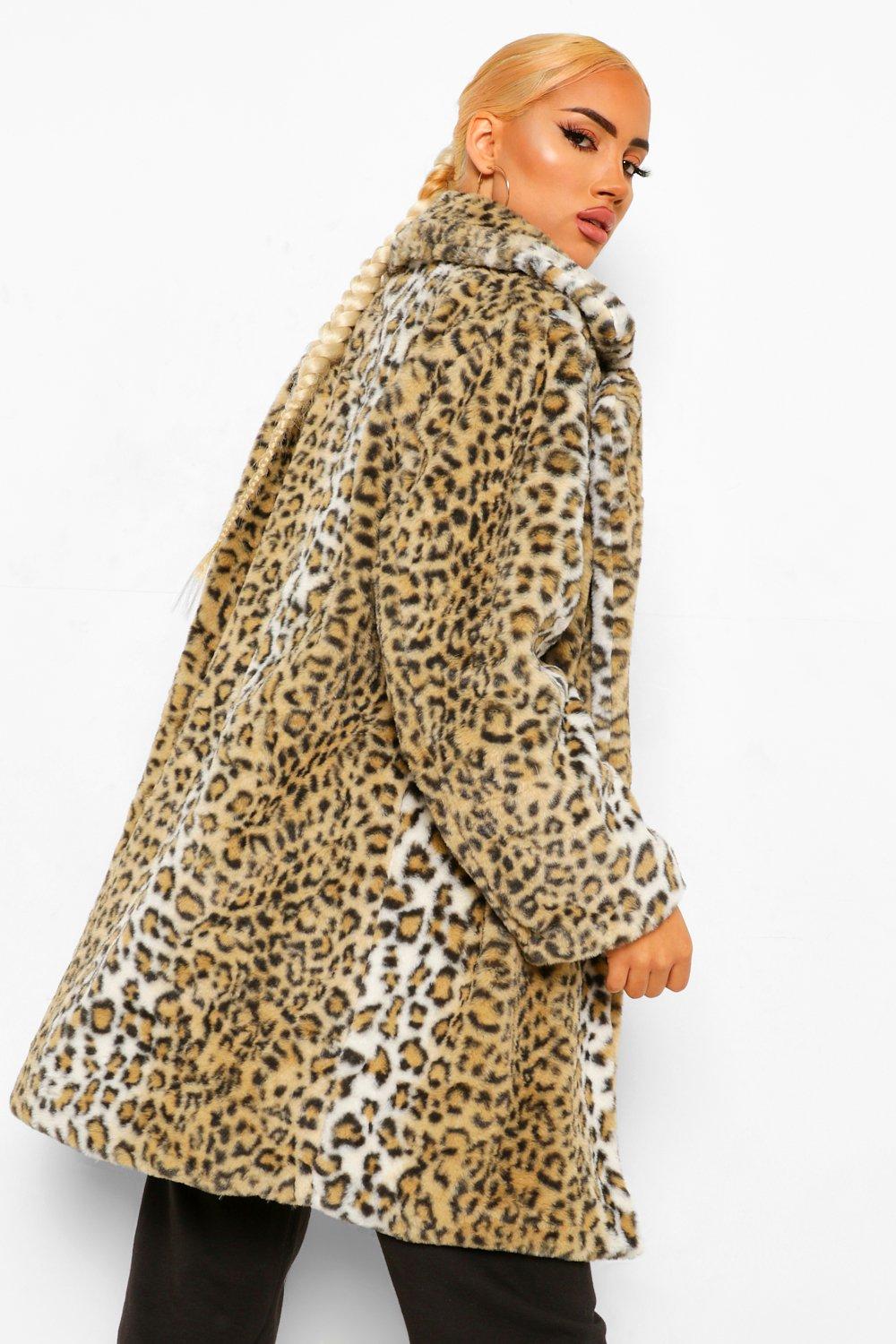 Boohoo leopard sale print coat