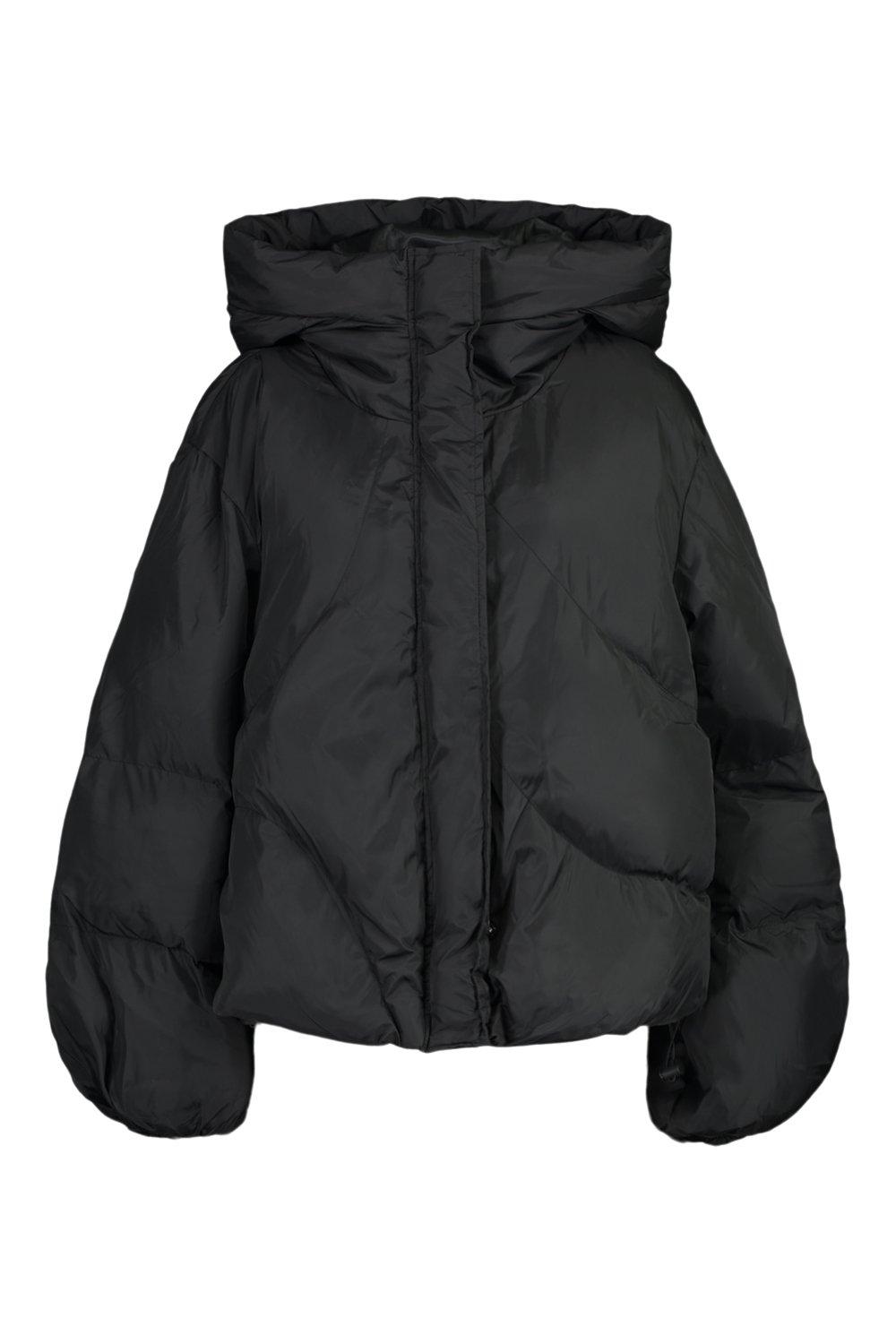 Boohoo oversized discount hooded puffer jacket