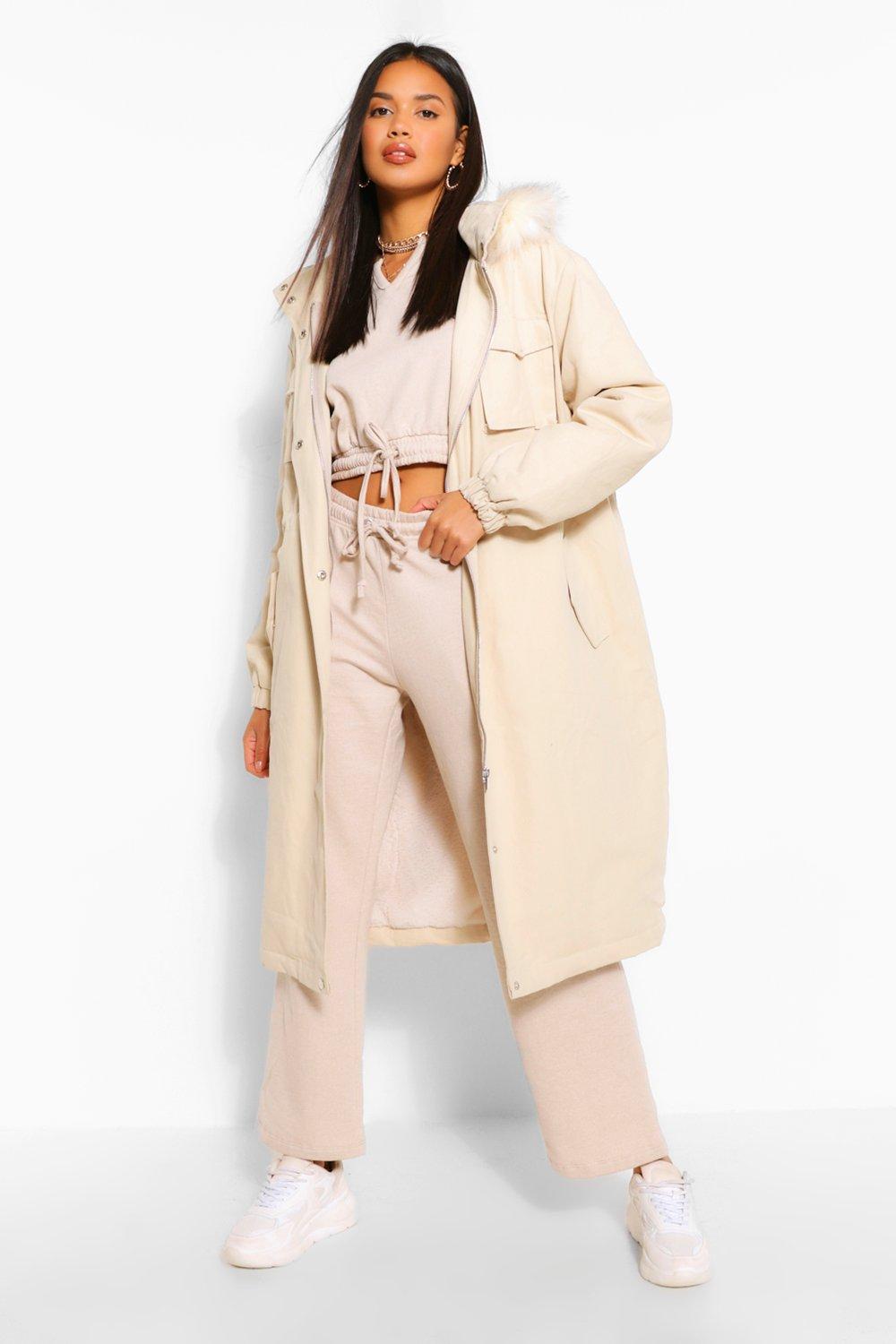 boohoo parka womens