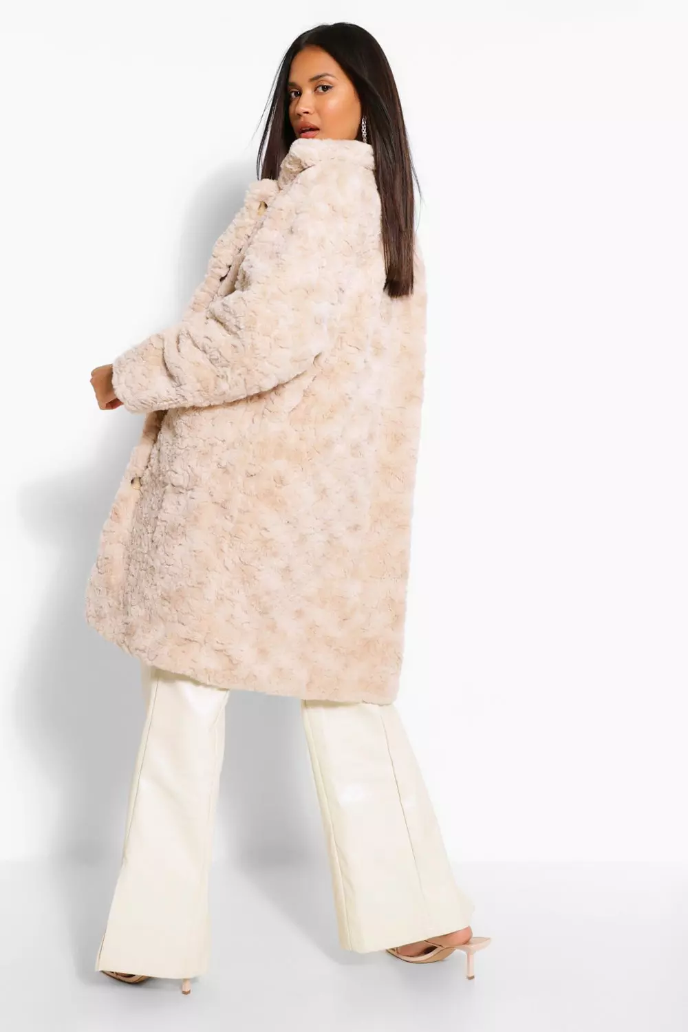 Faux fur 2024 textured coat