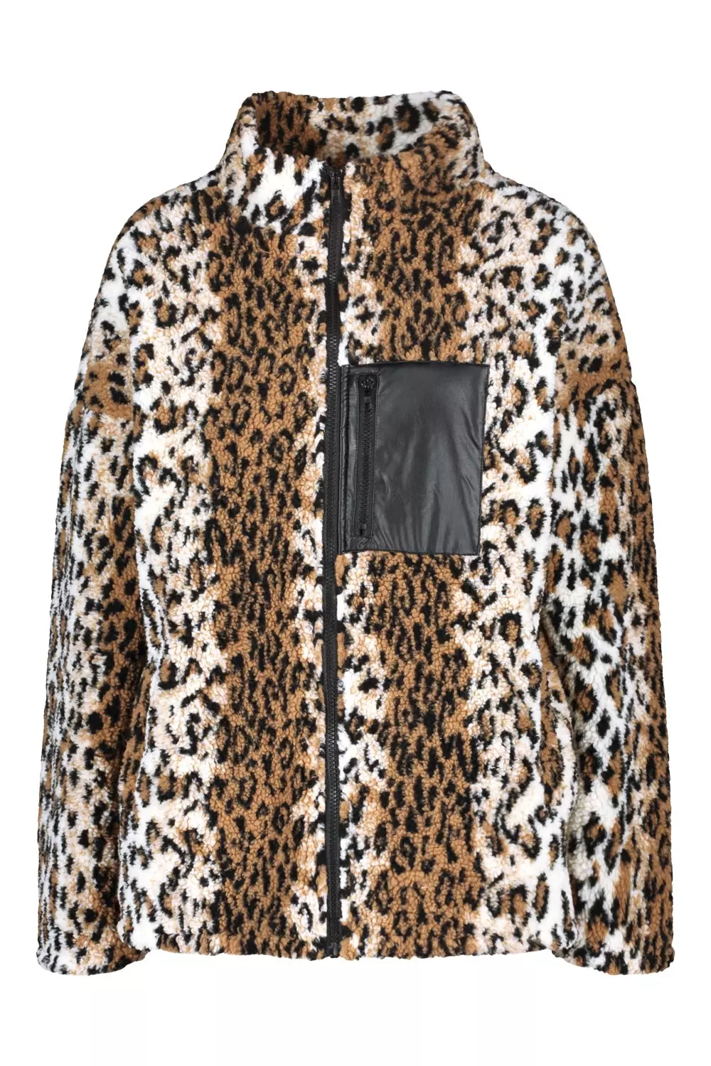 Leopard cheap teddy jacket