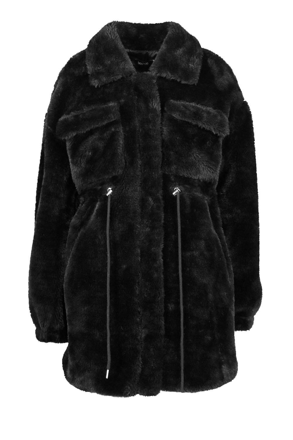Longline Teddy Faux Fur Jacket