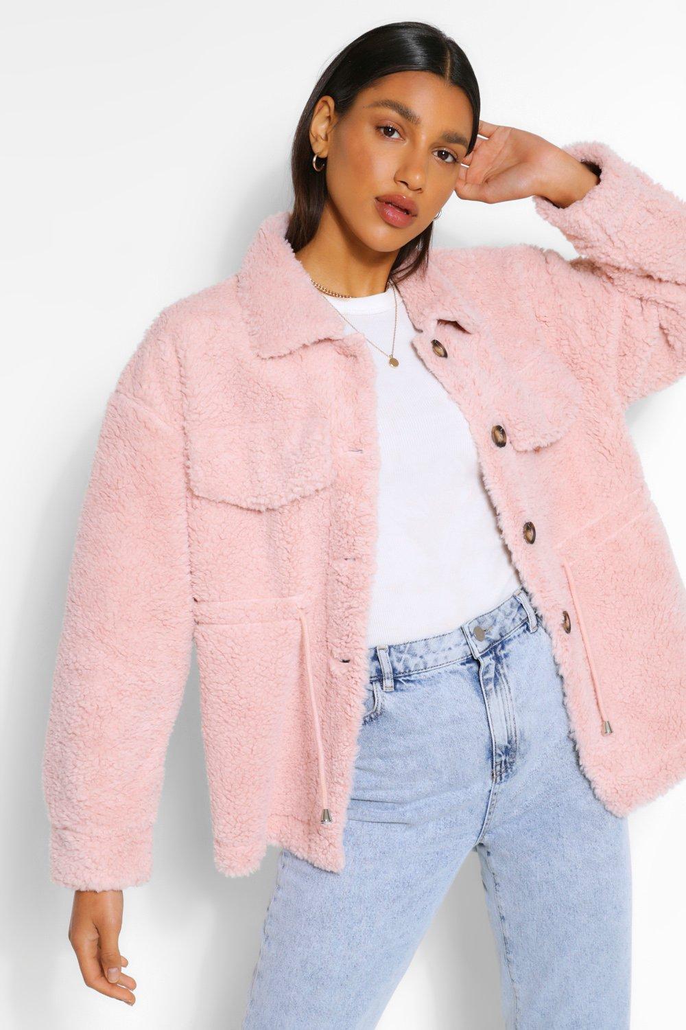 teddy coat cropped