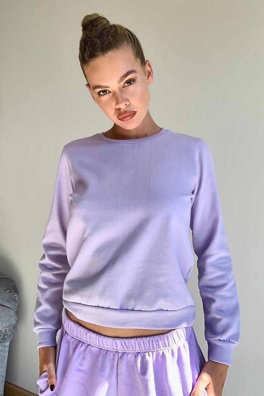 Lilac Basic Sweater image number 1