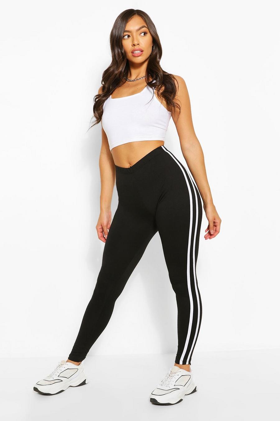Leggings con raya lateral, Negro image number 1