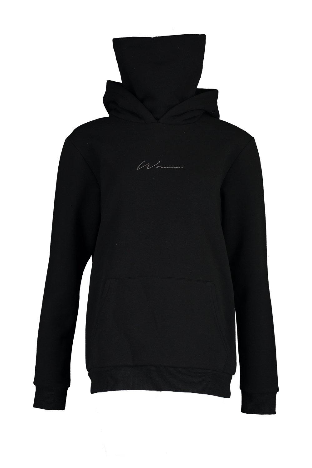 Black Woman Hoody With Snood