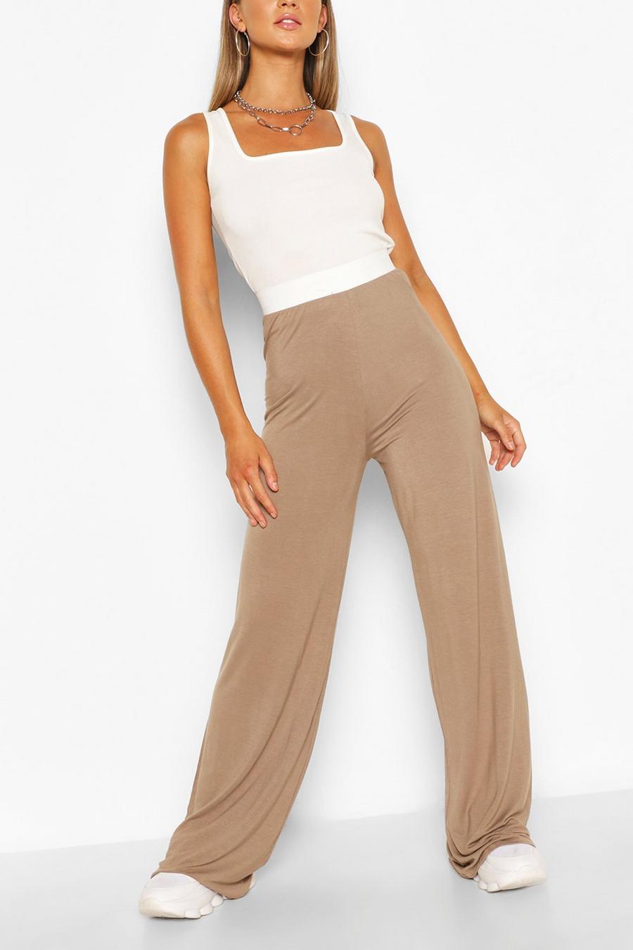 Mocha Everyday Jersey Wide Leg Trouser image number 1