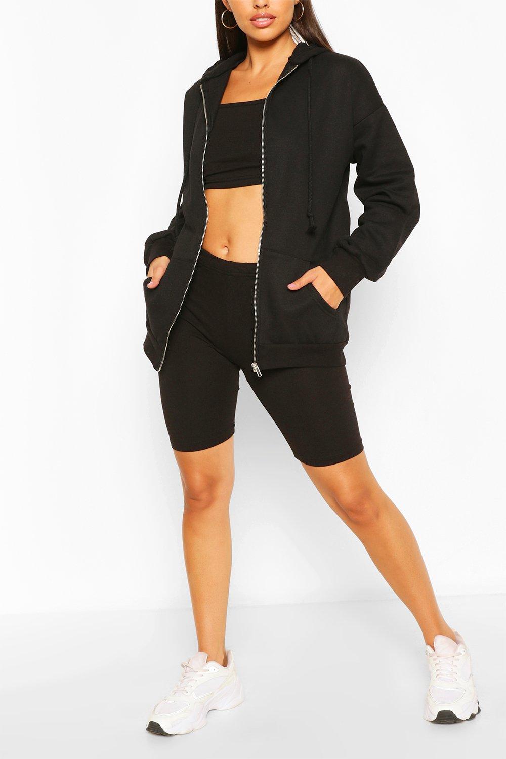 crop top hoodie with shorts