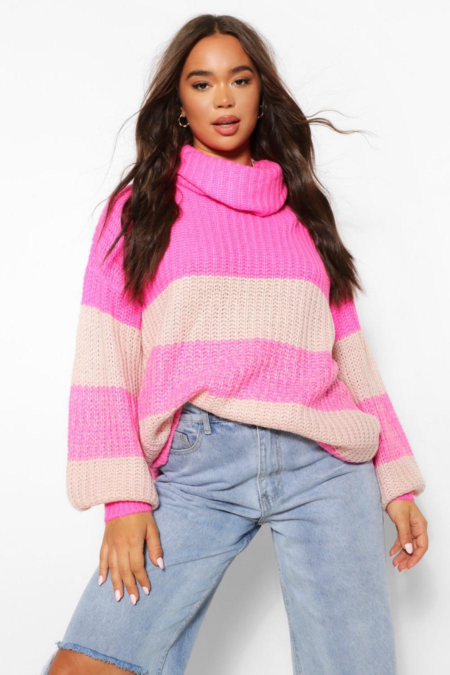 Roze Oversized Ombre Coltrui image number 1