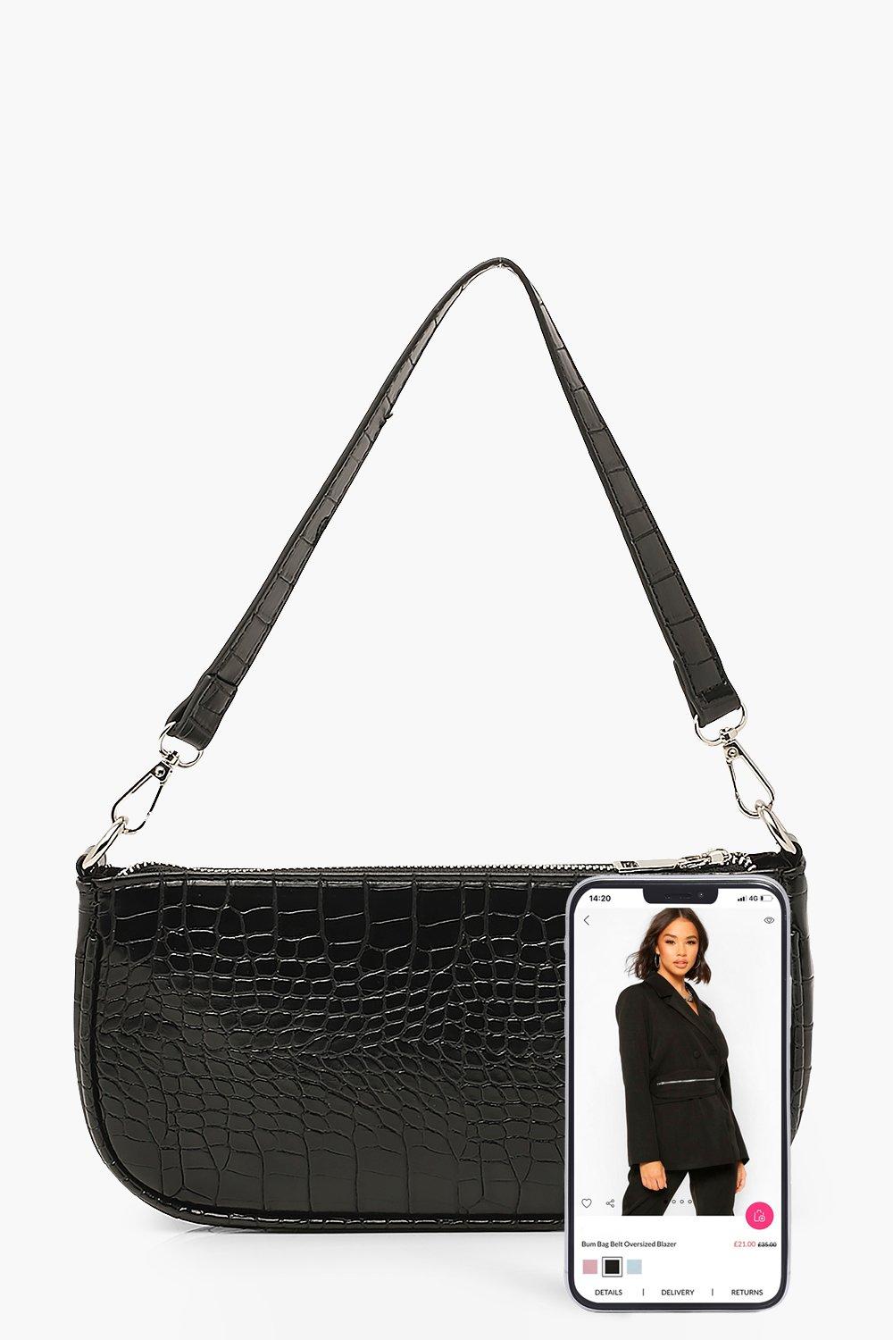 Croc Baguette Shoulder Bag