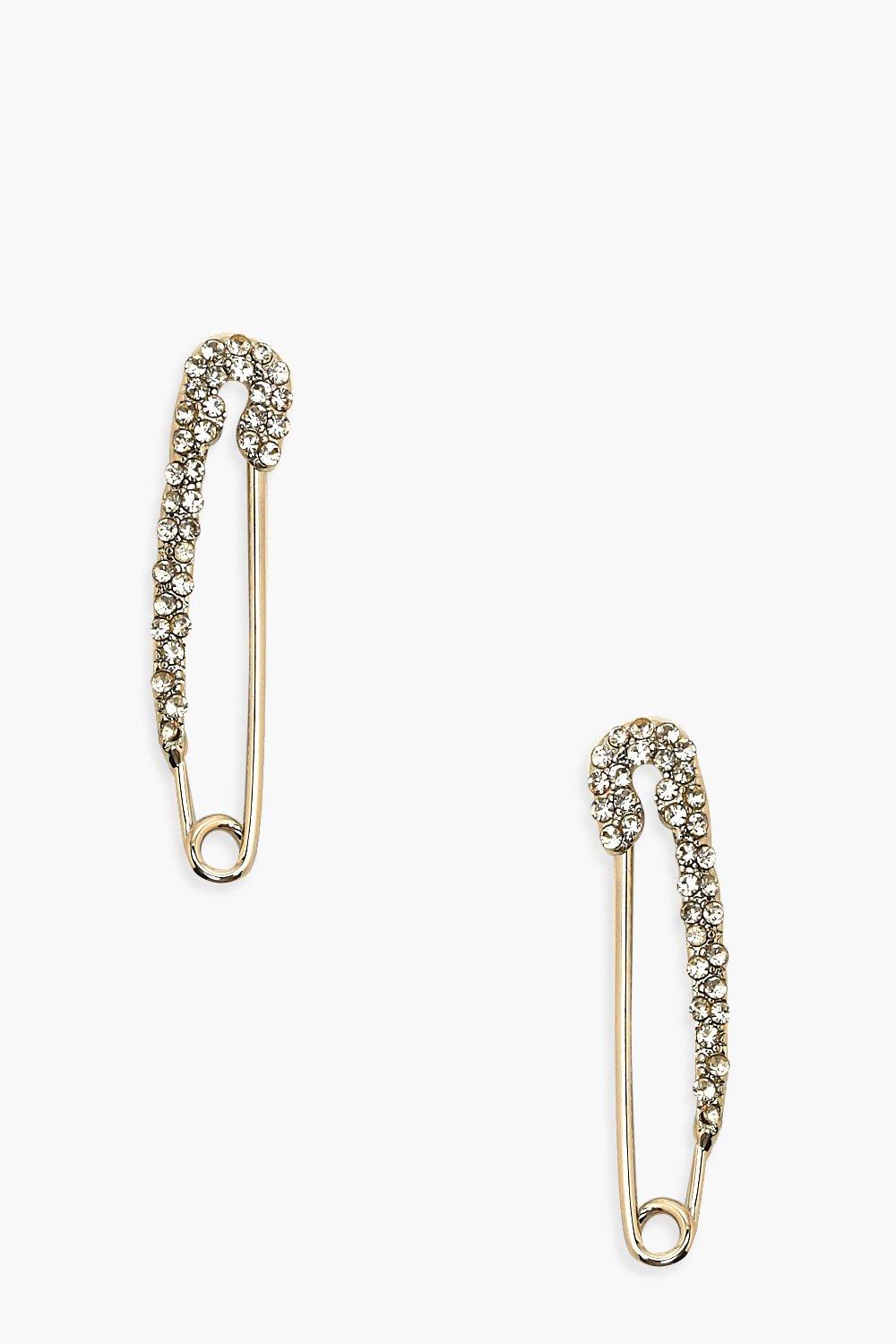 Safety pin deals earrings cartier