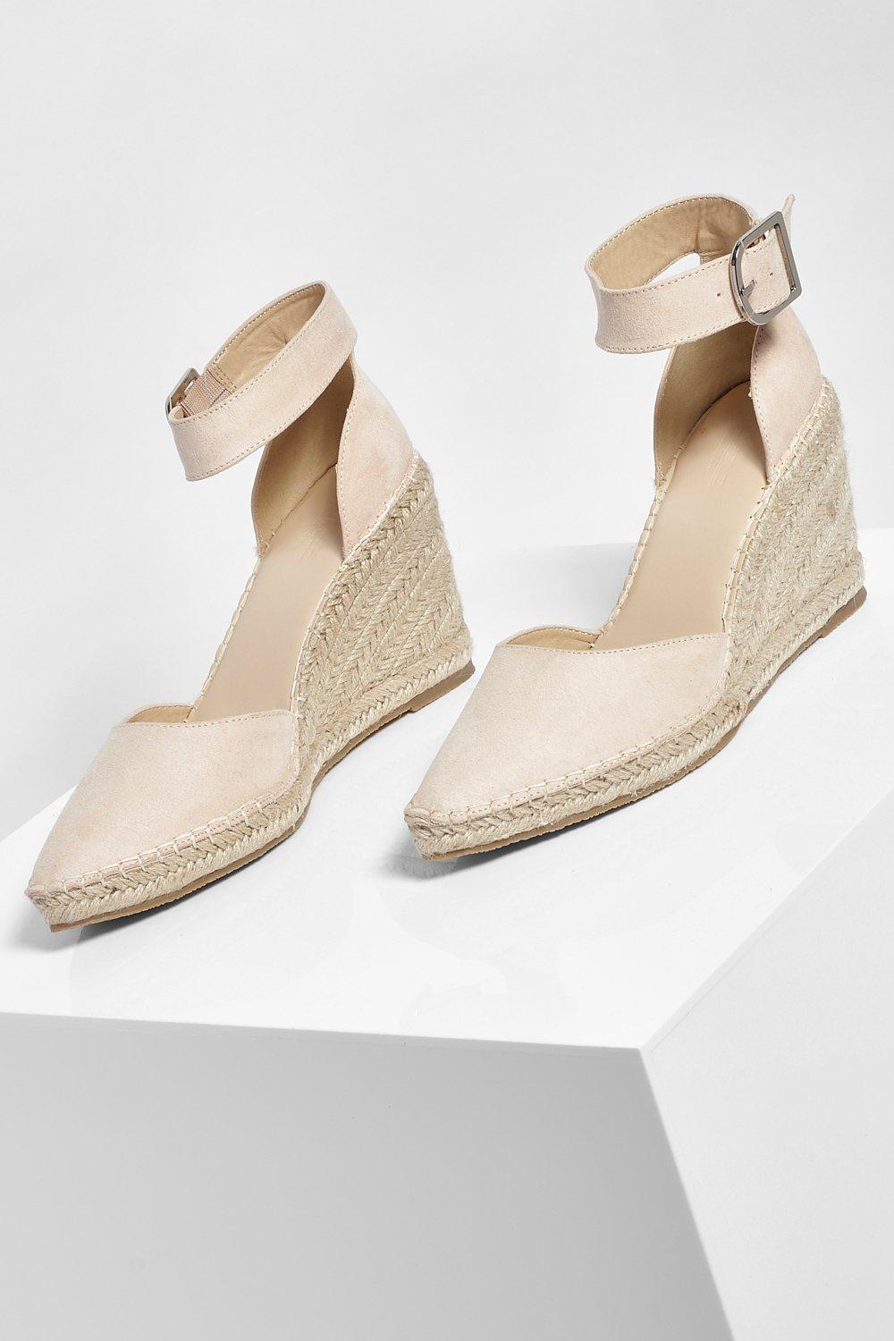 Pointed toe 2025 espadrille wedges