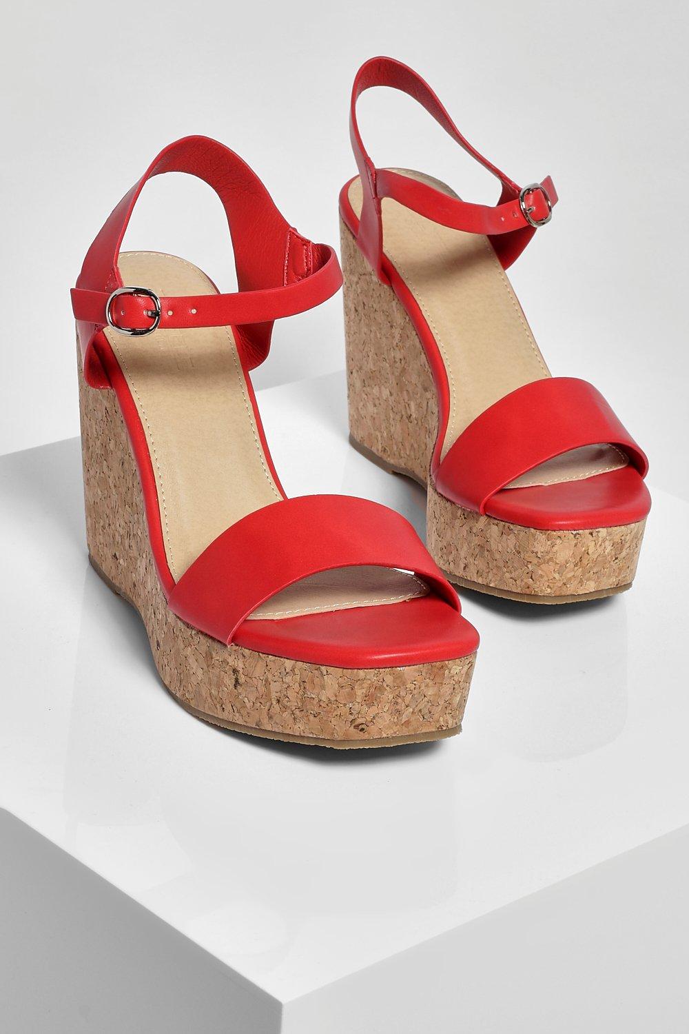 red cork wedges