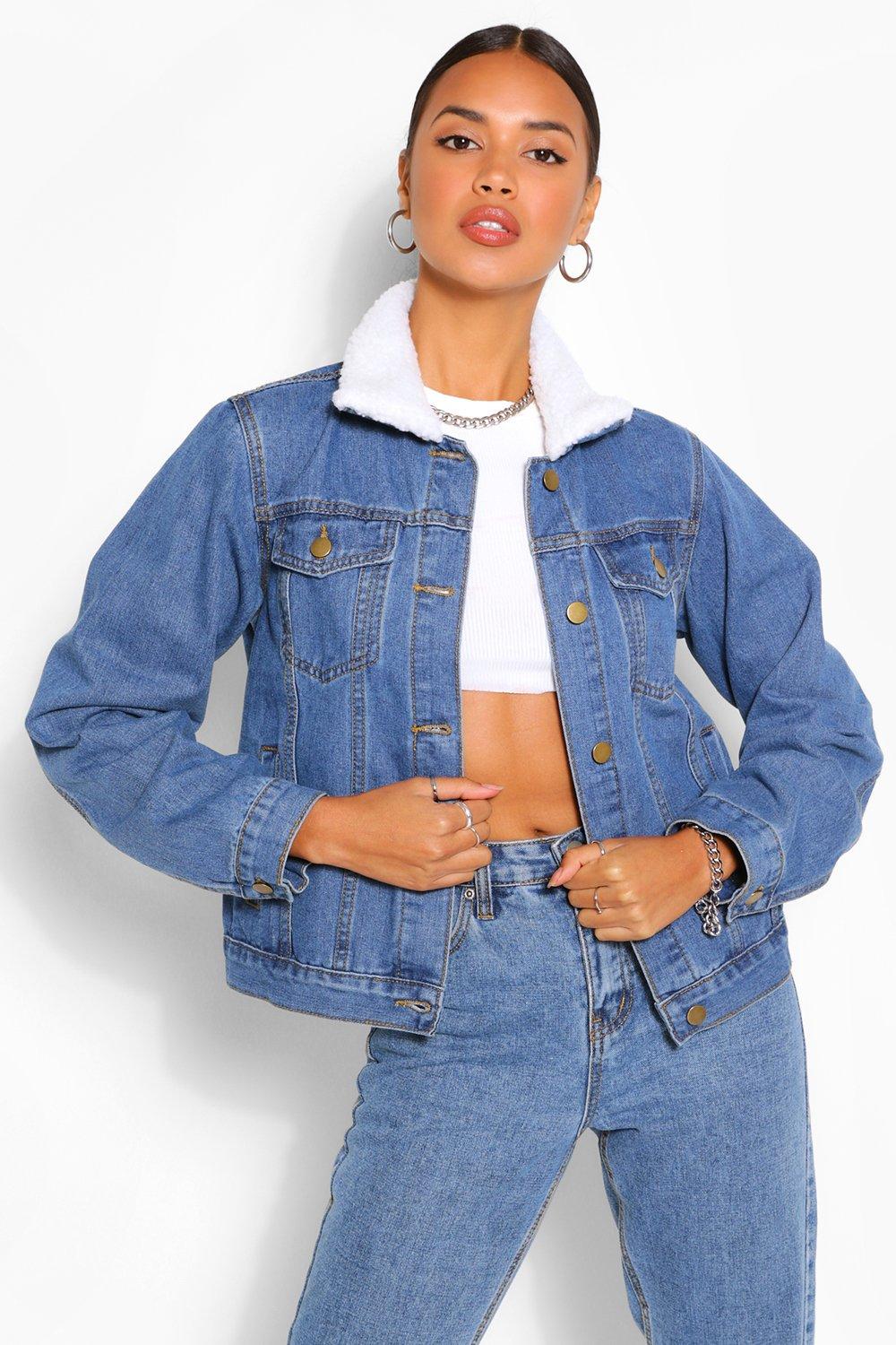 Vestes En Jean Vestes En Jean Femme Boohoo Fr