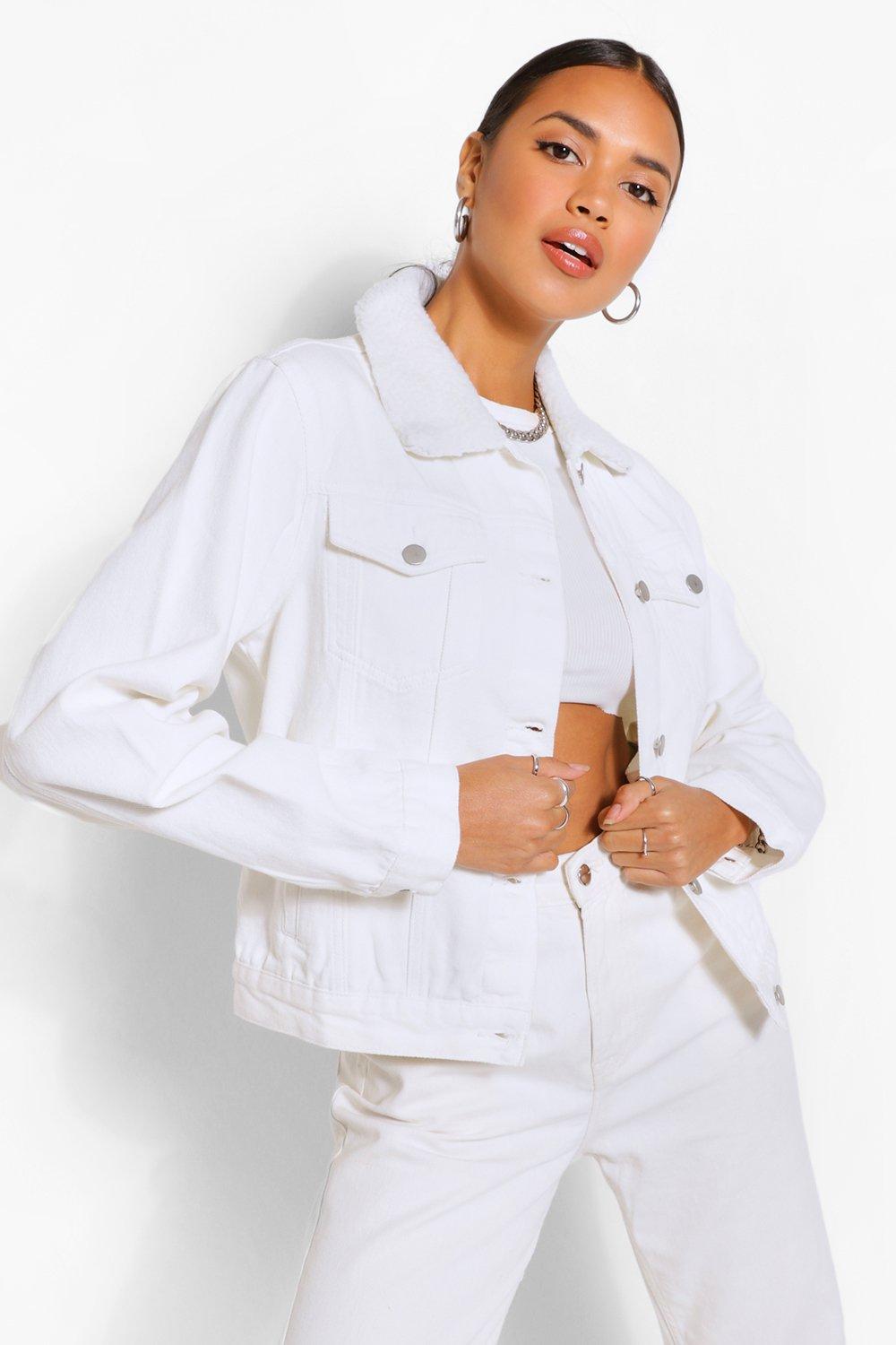 white jacket boohoo