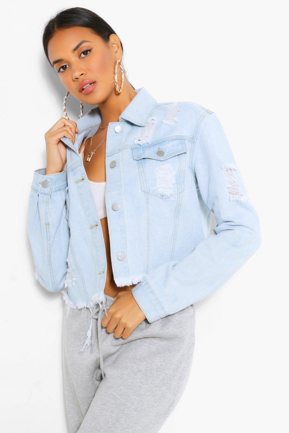 Veste en jean online courte noir