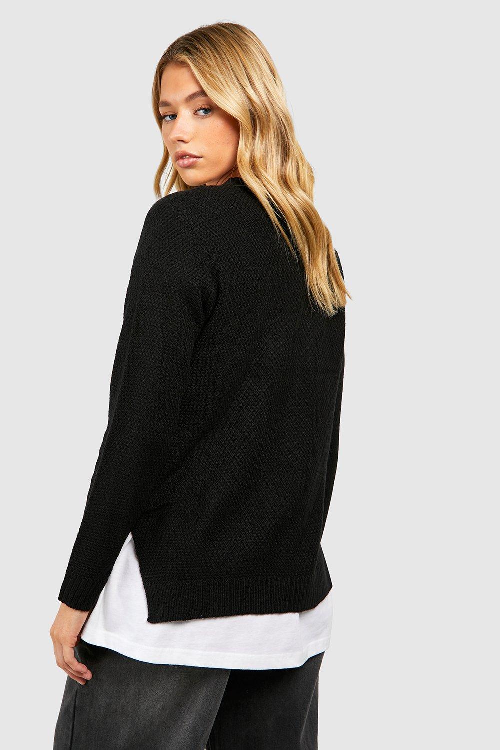 Round Neck Lightweight Jumper boohoo