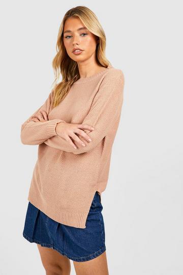 Round Neck Lightweight Jumper rose