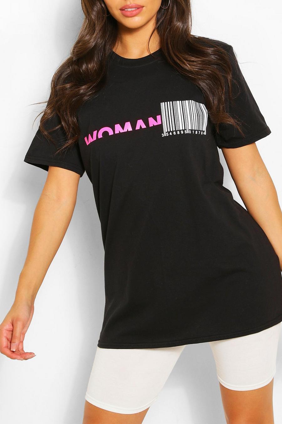 Woman Barcode Print T-Shirt image number 1