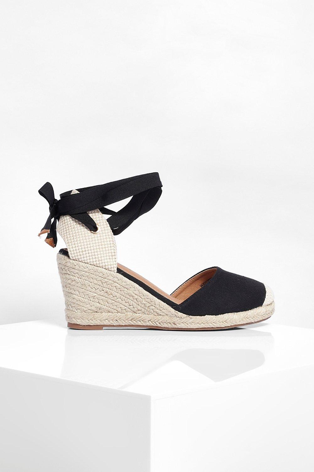 Round toe espadrille wedge clearance