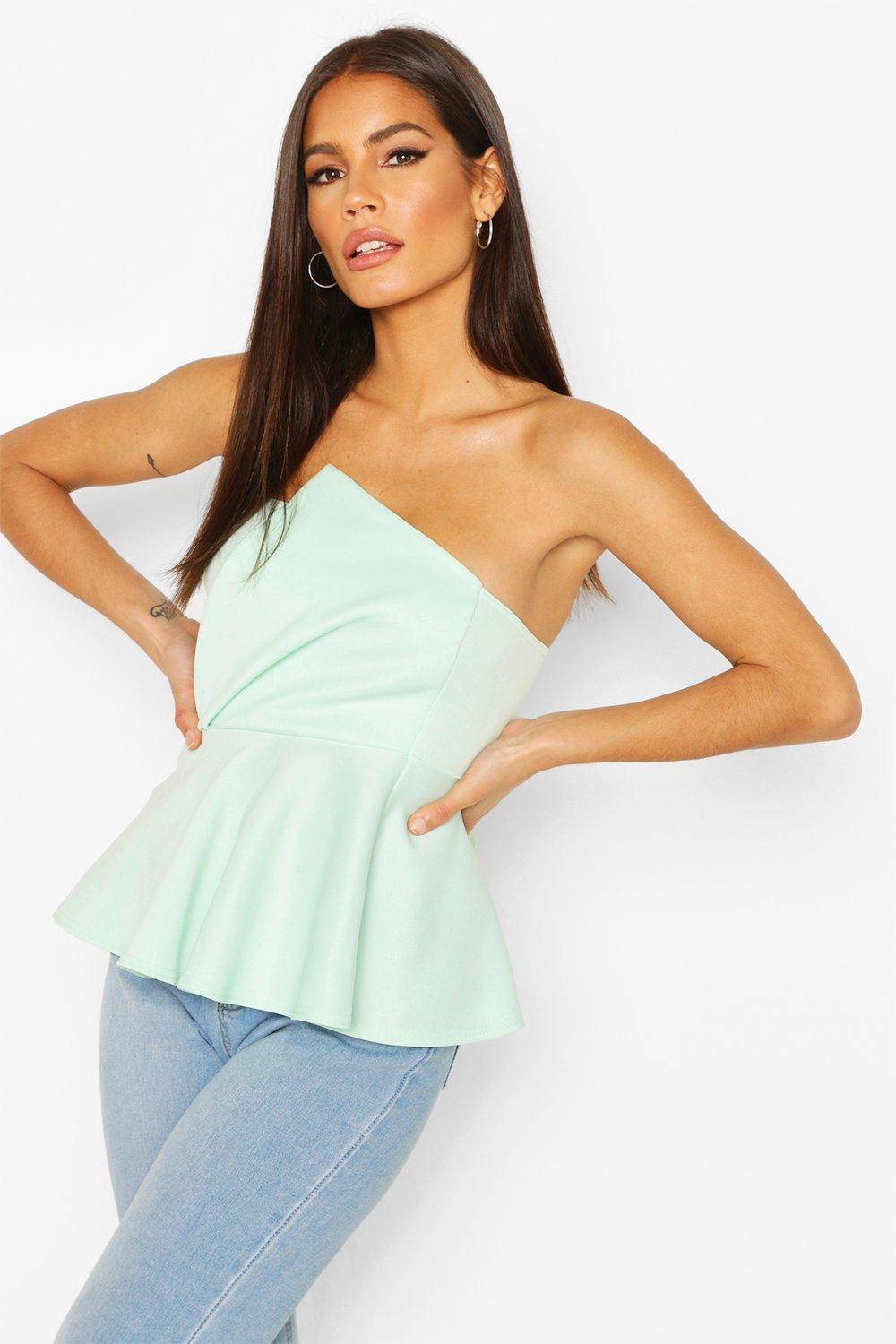 bandeau peplum top