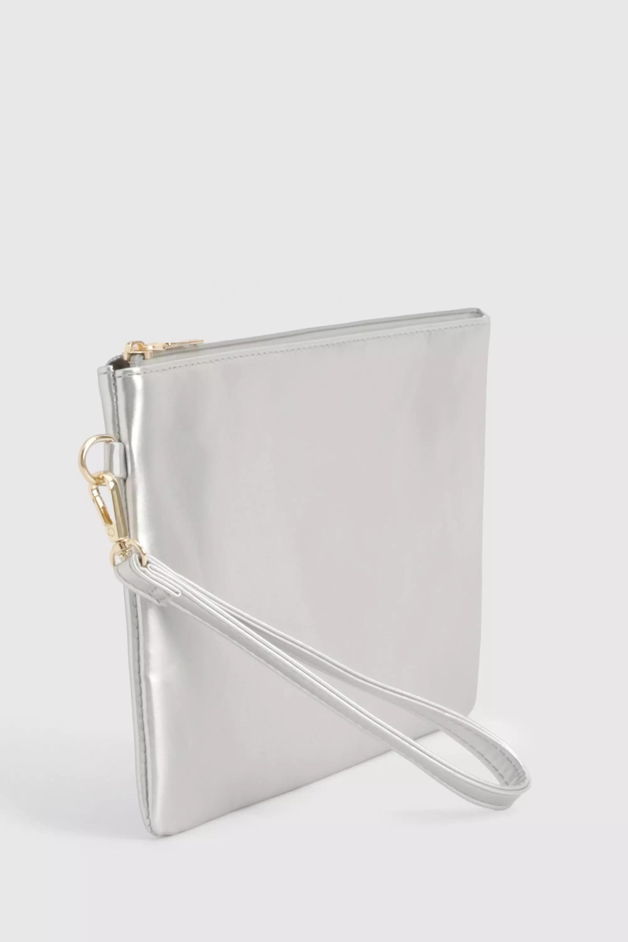 Boohoo best sale silver clutch