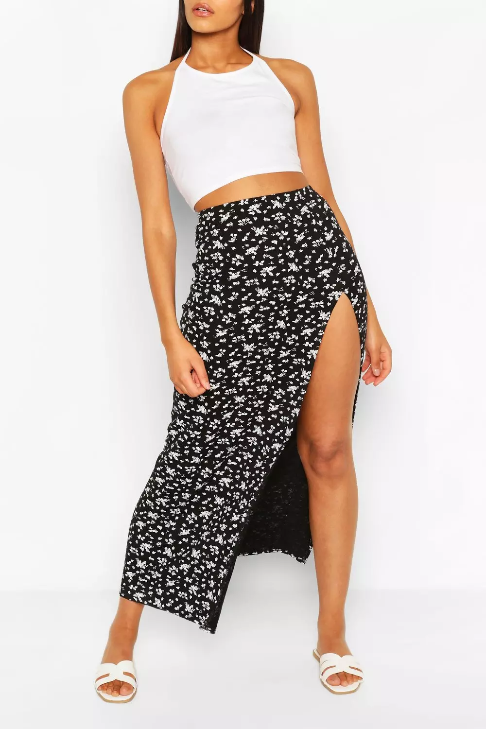 Floral ditsy outlet maxi skirt