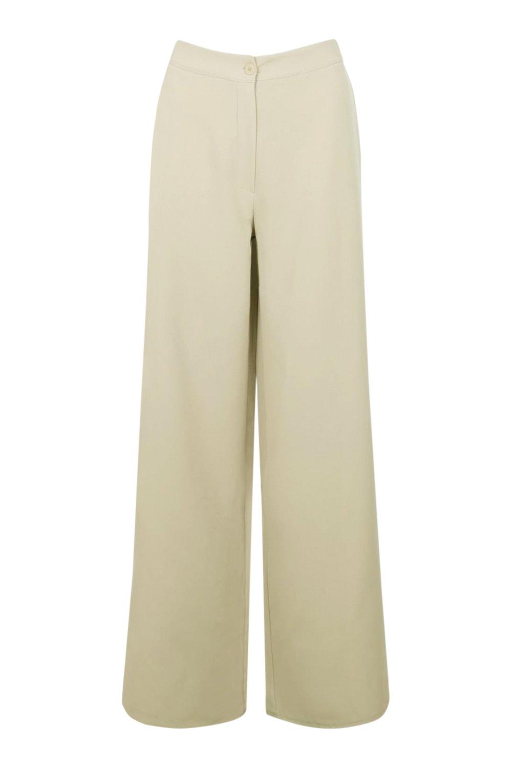 Stone Woven Wide Leg Extreme Split Pant