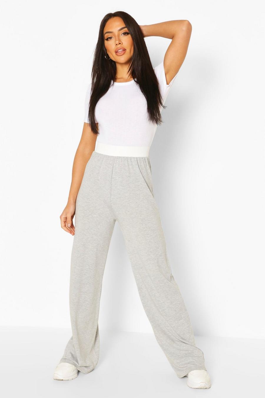 Grey marl Everyday Wide Leg Trouser image number 1