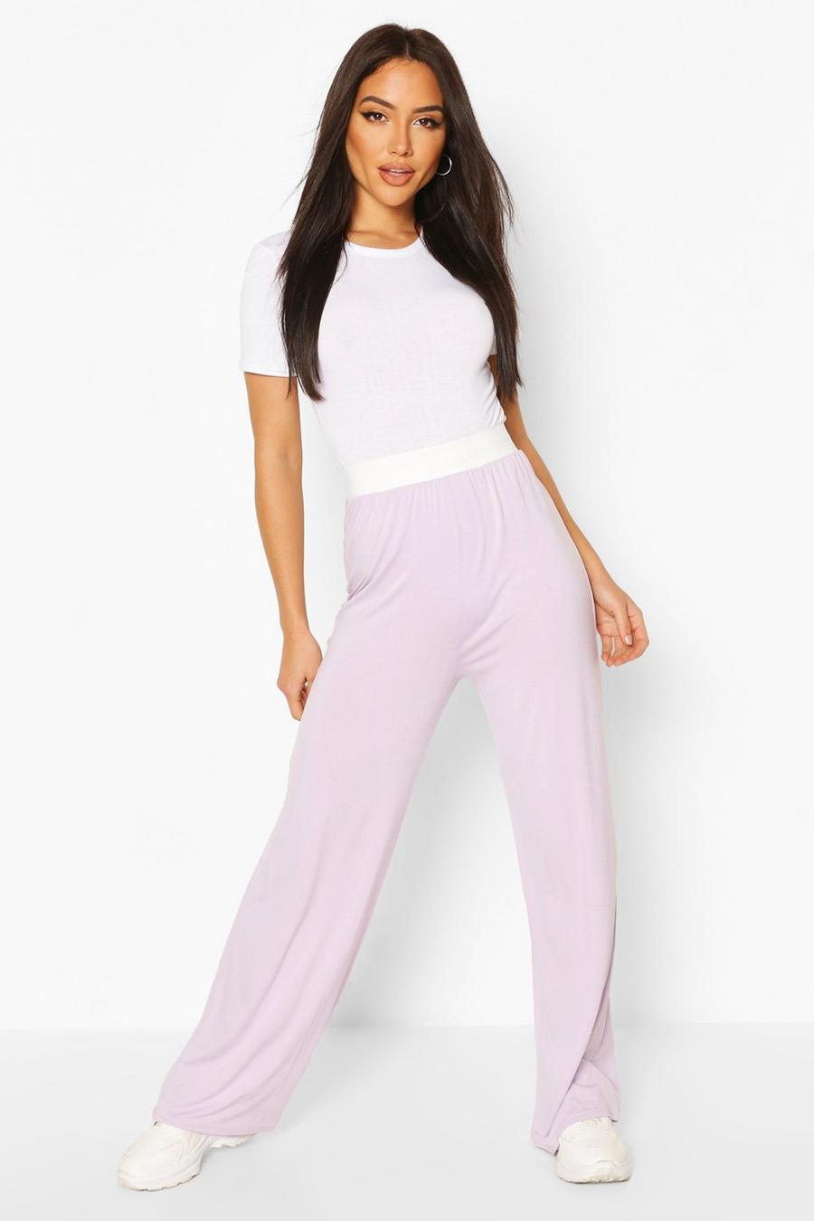 Lilac Everyday Wide Leg Pants image number 1