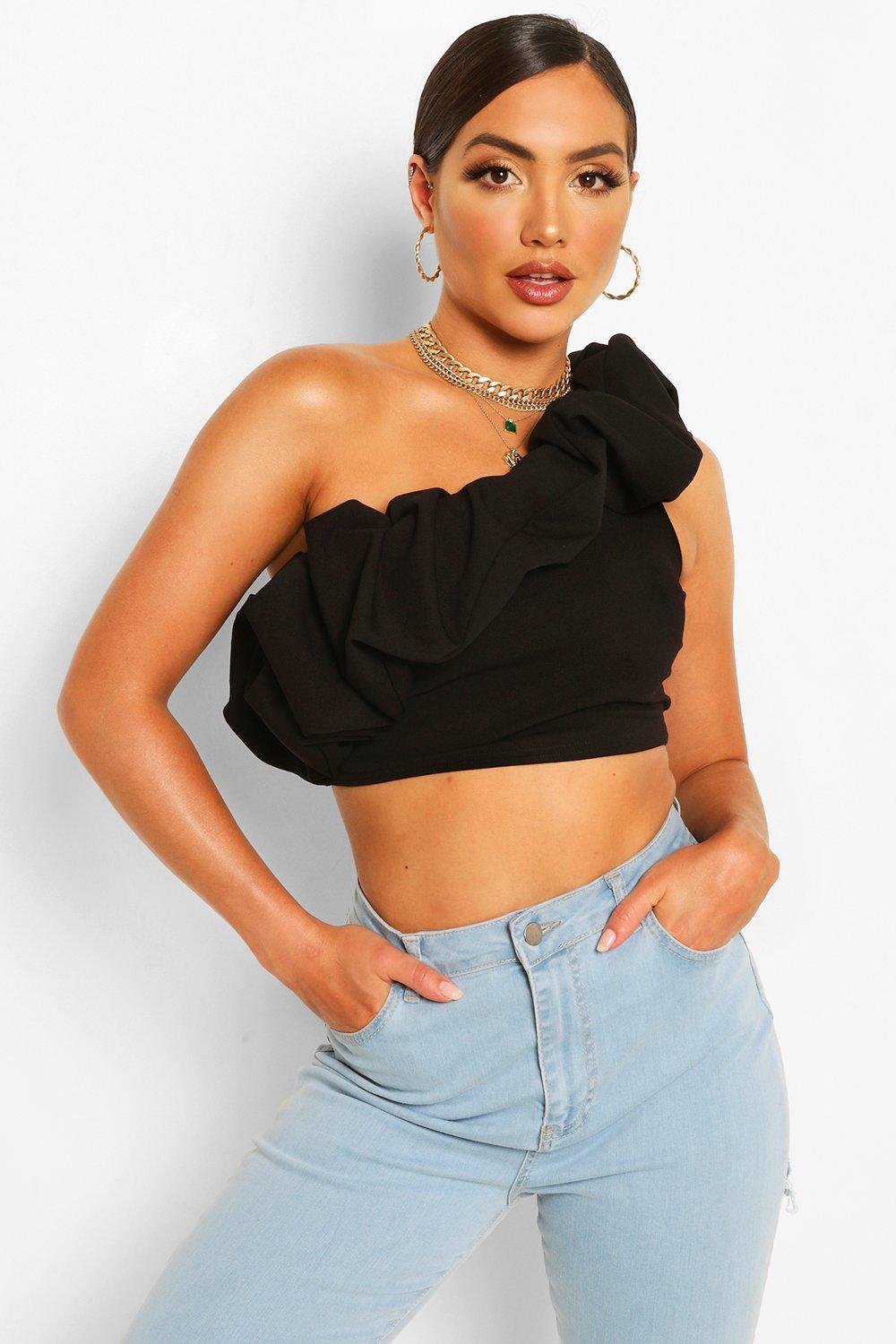 boohoo one shoulder top