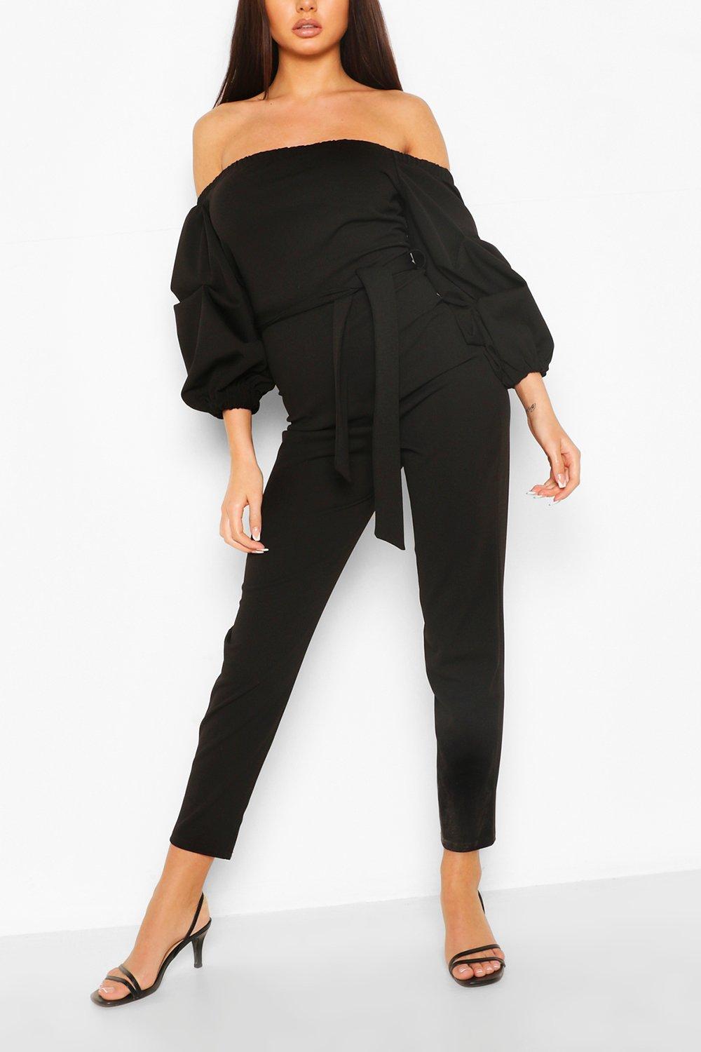 boohoo bardot jumpsuit