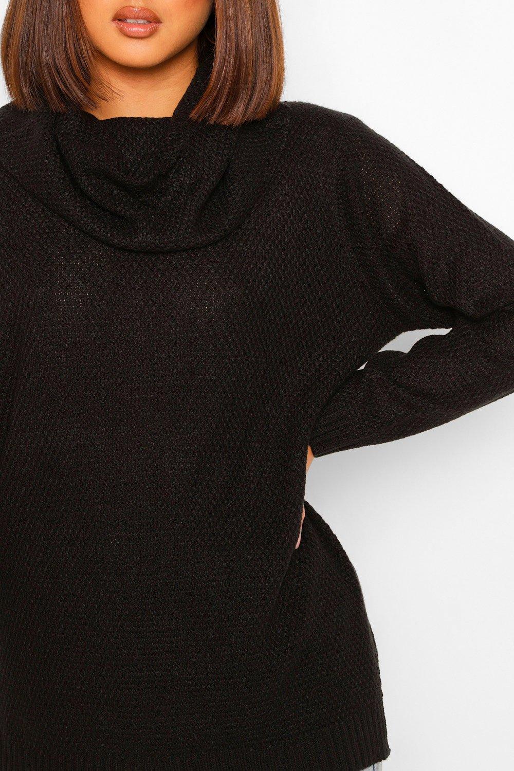 Ladies black cowl hot sale neck jumper