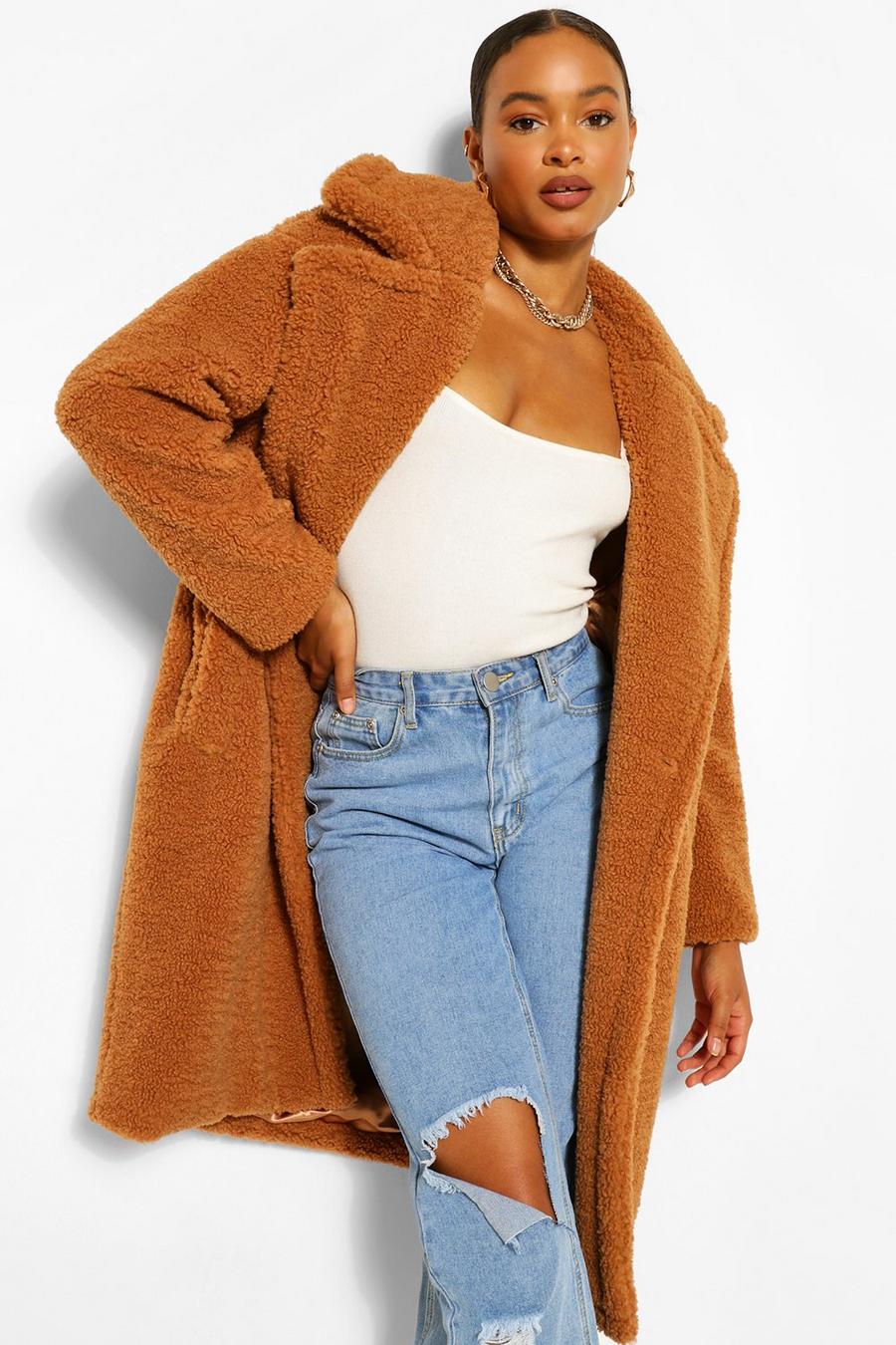 Toffee Oversized Faux Fur Teddy Jas image number 1
