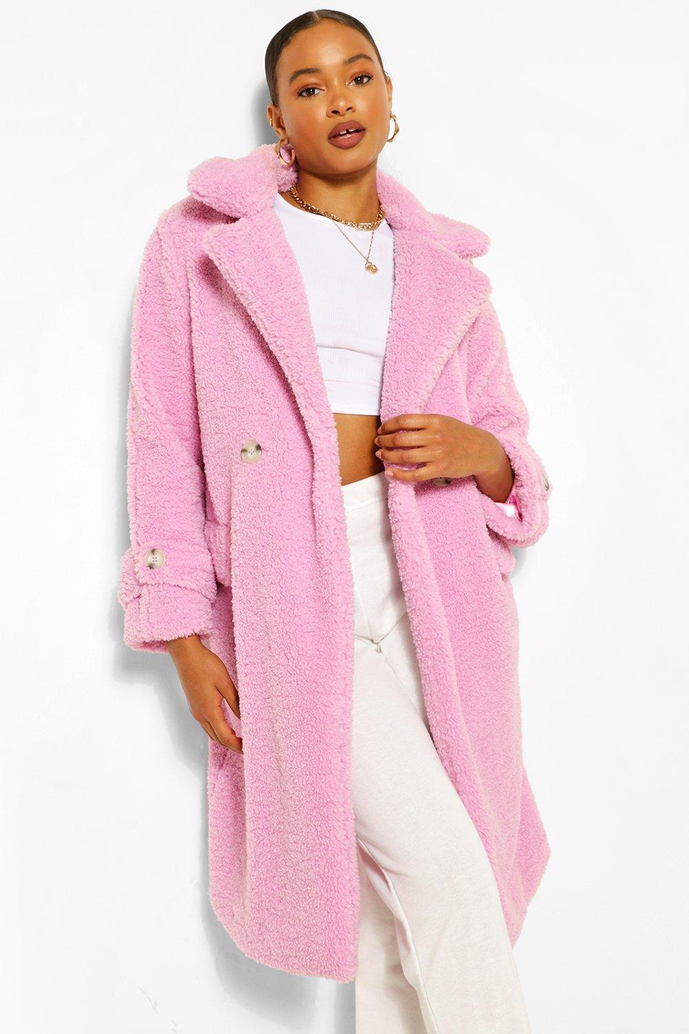 next pink teddy bear coat