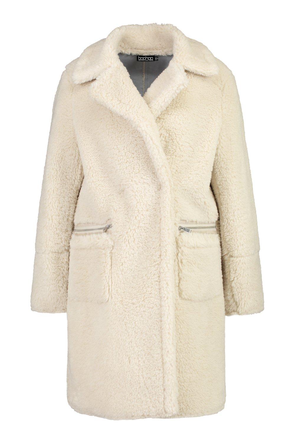 Manteau fausse outlet peau de mouton