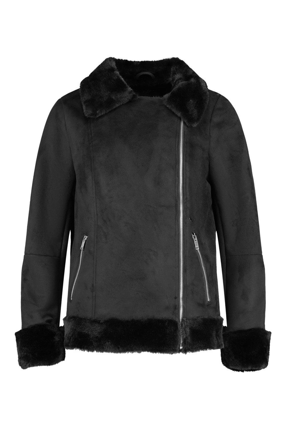 Oasis faux shearling biker outlet