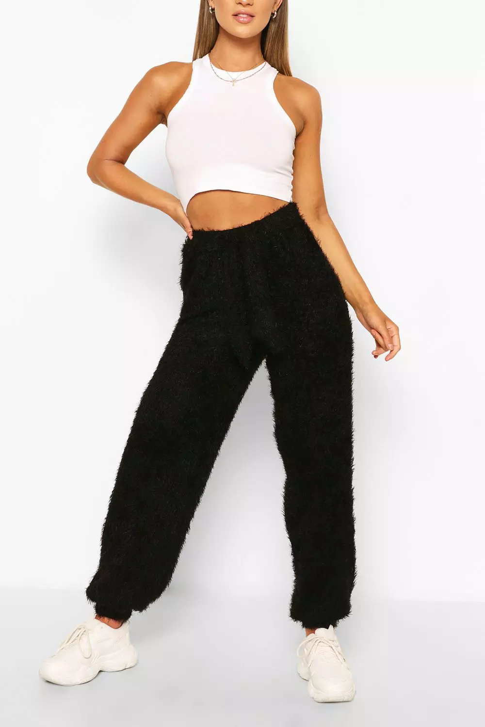 Fluffy on sale jogging bottoms