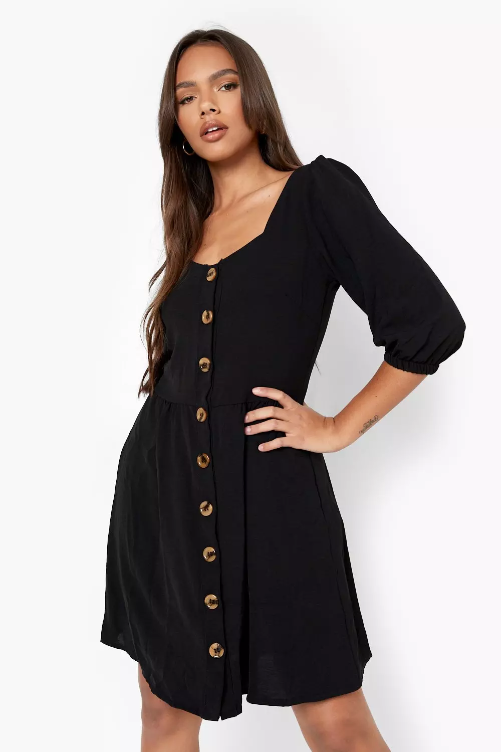 Lipsy button through outlet dress