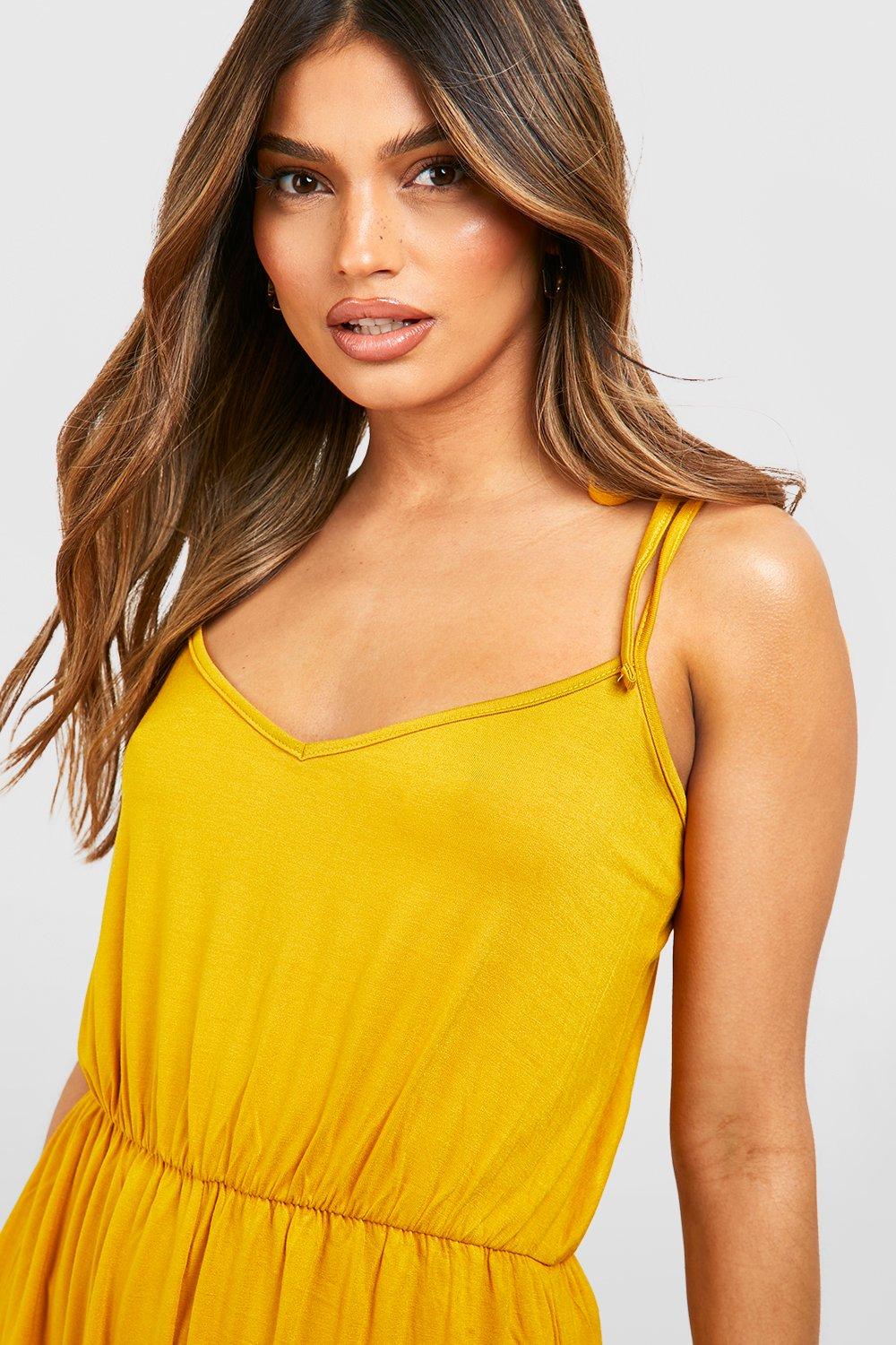 Boohoo yellow playsuit online