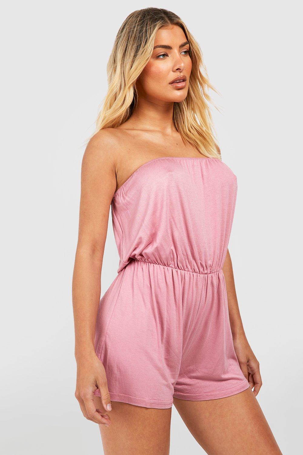 Basic Bandeau Flippy Hem Romper